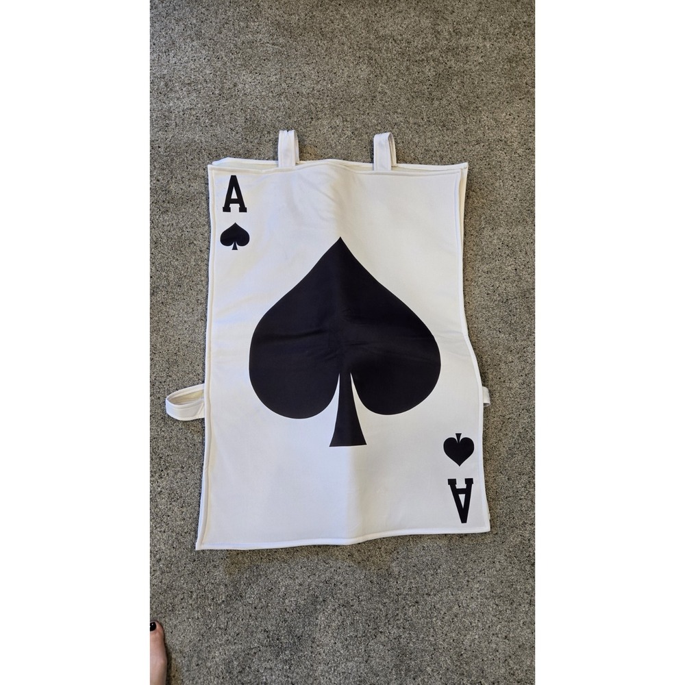 Adult Ace of Spades Playing Card Costume OSFA Casino Poker Halloween Tunic